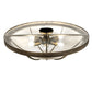 Meyda Lighting Dominga 30" 6-Light Dark Smoke Flush Mount Light With Clear Rainstone Idalight Shade