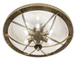 Meyda Lighting Dominga 30" 6-Light Dark Smoke Flush Mount Light With Clear Rainstone Idalight Shade