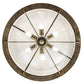 Meyda Lighting Dominga 30" 6-Light Dark Smoke Flush Mount Light With Clear Rainstone Idalight Shade