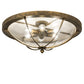 Meyda Lighting Dominga 30" 6-Light Dark Smoke Flush Mount Light With Clear Rainstone Idalight Shade
