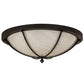 Meyda Lighting Dominga 30" 6-Light Oil Rubbed Bronze Flush Mount Light With Beige Botticino Idalight Shade Glass