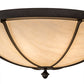Meyda Lighting Dominga 30" 6-Light Oil Rubbed Bronze Flush Mount Light With Beige Botticino Idalight Shade Glass