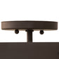 Meyda Lighting Dominga 30" 6-Light Oil Rubbed Bronze Flush Mount Light With Beige Botticino Idalight Shade Glass