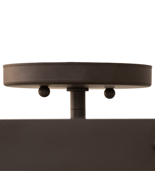 Meyda Lighting Dominga 30" 6-Light Oil Rubbed Bronze Flush Mount Light With Beige Botticino Idalight Shade Glass