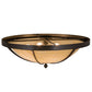 Meyda Lighting Dominga 30" 6-Light Timeless Bronze Flush Mount Light With Botticino Idalight Shade Glass