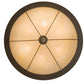 Meyda Lighting Dominga 30" 6-Light Timeless Bronze Flush Mount Light With Botticino Idalight Shade Glass