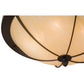Meyda Lighting Dominga 30" 6-Light Timeless Bronze Flush Mount Light With Botticino Idalight Shade Glass