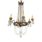 Meyda Lighting Dominique 28" 6-Light Black Hills Gold Chandelier With Ivory Faux Candlelight