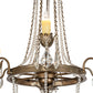 Meyda Lighting Dominique 28" 6-Light Black Hills Gold Chandelier With Ivory Faux Candlelight