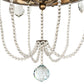 Meyda Lighting Dominique 28" 6-Light Black Hills Gold Chandelier With Ivory Faux Candlelight