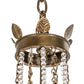 Meyda Lighting Dominique 28" 6-Light Black Hills Gold Chandelier With Ivory Faux Candlelight