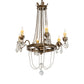 Meyda Lighting Dominique 28" 6-Light Black Hills Gold Chandelier With Ivory Faux Candlelight