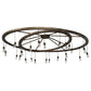 Meyda Lighting Donner 95" 24-Light Antique Hammered Gold Chandelier