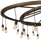Meyda Lighting Donner 95" 24-Light Antique Hammered Gold Chandelier
