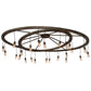 Meyda Lighting Donner 95" 24-Light Antique Hammered Gold Chandelier