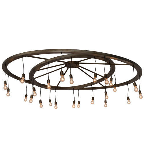 Meyda Lighting Donner 95" 24-Light Antique Hammered Gold Chandelier