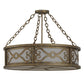 Meyda Lighting Donya 26" 4-Light Corinth Semi-flush Mount Ceiling Light With White Statuario Idalight Shade Glass