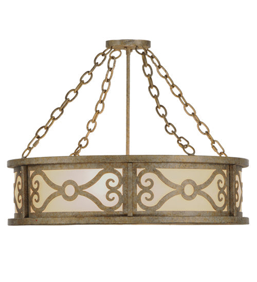 Meyda Lighting Donya 26" 4-Light Corinth Semi-flush Mount Ceiling Light With White Statuario Idalight Shade Glass