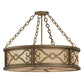 Meyda Lighting Donya 26" 4-Light Corinth Semi-flush Mount Ceiling Light With White Statuario Idalight Shade Glass