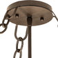Meyda Lighting Donya 26" 4-Light Oil Rubbed Bronze Semi-flush Mount Light With White Statuario Idalight Shade