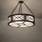 Meyda Lighting Donya 26" 4-Light Oil Rubbed Bronze Semi-flush Mount Light With White Statuario Idalight Shade