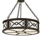 Meyda Lighting Donya 26" 4-Light Oil Rubbed Bronze Semi-flush Mount Light With White Statuario Idalight Shade