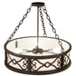Meyda Lighting Donya 26" 4-Light Oil Rubbed Bronze Semi-flush Mount Light With White Statuario Idalight Shade
