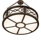Meyda Lighting Donya 26" 4-Light Oil Rubbed Bronze Semi-flush Mount Light With White Statuario Idalight Shade