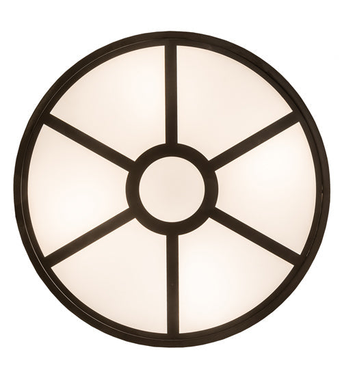 Meyda Lighting Donya 26" 4-Light Oil Rubbed Bronze Semi-flush Mount Light With White Statuario Idalight Shade