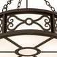 Meyda Lighting Donya 26" 4-Light Oil Rubbed Bronze Semi-flush Mount Light With White Statuario Idalight Shade