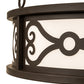 Meyda Lighting Donya 26" 4-Light Oil Rubbed Bronze Semi-flush Mount Light With White Statuario Idalight Shade
