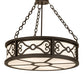 Meyda Lighting Donya 26" 4-Light Oil Rubbed Bronze Semi-flush Mount Light With White Statuario Idalight Shade