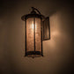 Meyda Lighting Dorchester 12" Timeless Bronze Wall Sconce With Silver Mica Shade Glass