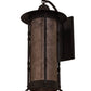 Meyda Lighting Dorchester 12" Timeless Bronze Wall Sconce With Silver Mica Shade Glass