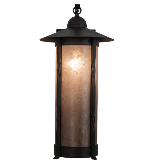 Meyda Lighting Dorchester 12" Timeless Bronze Wall Sconce With Silver Mica Shade Glass