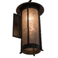 Meyda Lighting Dorchester 12" Timeless Bronze Wall Sconce With Silver Mica Shade Glass