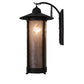 Meyda Lighting Dorchester 12" Timeless Bronze Wall Sconce With Silver Mica Shade Glass