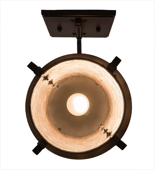 Meyda Lighting Dorchester 12" Timeless Bronze Wall Sconce With Silver Mica Shade Glass