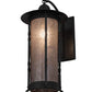 Meyda Lighting Dorchester 12" Timeless Bronze Wall Sconce With Silver Mica Shade Glass