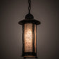 Meyda Lighting Dorchester 8" Timeless Bronze Mini Pendant Light With Silver Mica Shade Glass