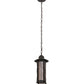 Meyda Lighting Dorchester 8" Timeless Bronze Mini Pendant Light With Silver Mica Shade Glass