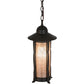 Meyda Lighting Dorchester 8" Timeless Bronze Mini Pendant Light With Silver Mica Shade Glass
