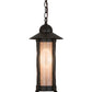 Meyda Lighting Dorchester 8" Timeless Bronze Mini Pendant Light With Silver Mica Shade Glass