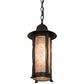 Meyda Lighting Dorchester 8" Timeless Bronze Mini Pendant Light With Silver Mica Shade Glass