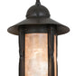 Meyda Lighting Dorchester 8" Timeless Bronze Mini Pendant Light With Silver Mica Shade Glass