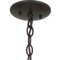 Meyda Lighting Dorchester 8" Timeless Bronze Mini Pendant Light With Silver Mica Shade Glass