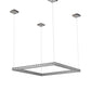 Meyda Lighting Dotz 60"Sq Extreme Chrome Pendant Light With White Statuario Idalight Shade