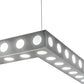 Meyda Lighting Dotz 60"Sq Extreme Chrome Pendant Light With White Statuario Idalight Shade