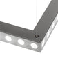 Meyda Lighting Dotz 60"Sq Extreme Chrome Pendant Light With White Statuario Idalight Shade