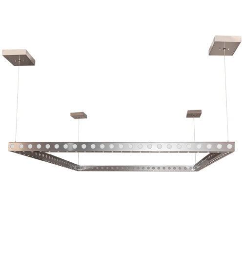 Meyda Lighting Dotz 72"Sq Extreme Chrome Pendant Light With White Statuario Idalight Shade